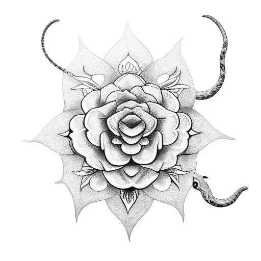 Flower And Snake