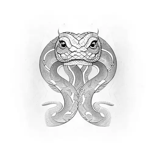 Kickboxing Gloves With Snake Scales Pattern