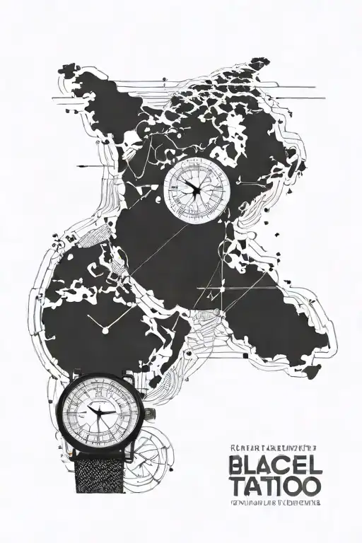 A Watch With Intricate Travel Destinations As The Watch Face