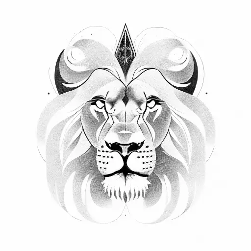 Lion In A Guitar Shape