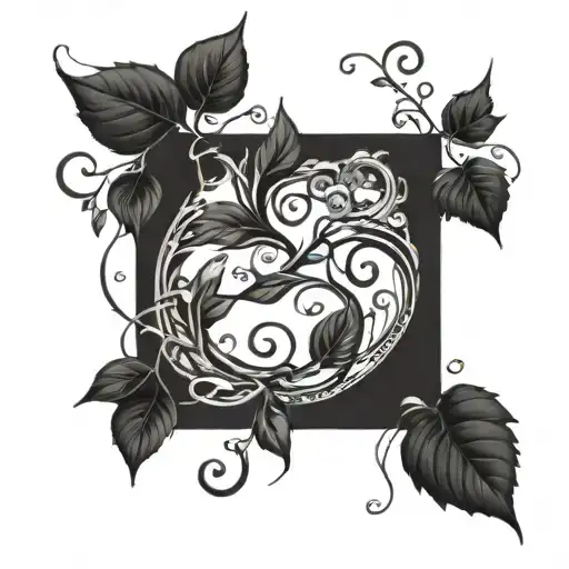 Intricate Plant Vines On Shoulder Tattoo Design