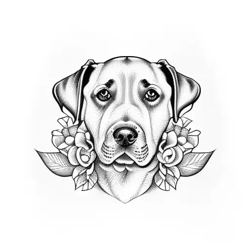 Labrador Cute Feminine Floral Traditional