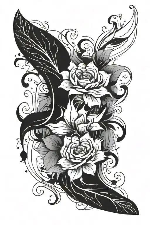 Black Sleeve With Beautiful Lines