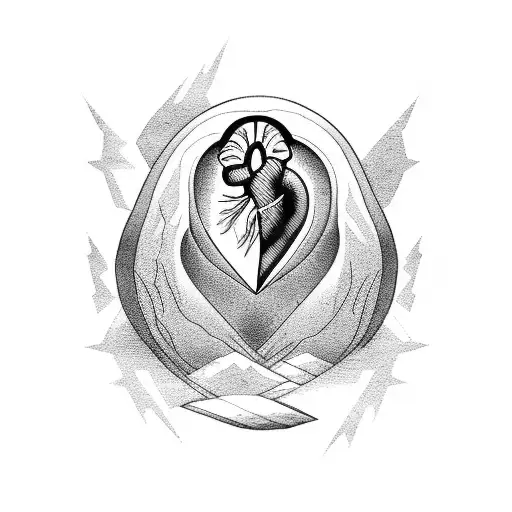 Real Heart Within A Mountain Range