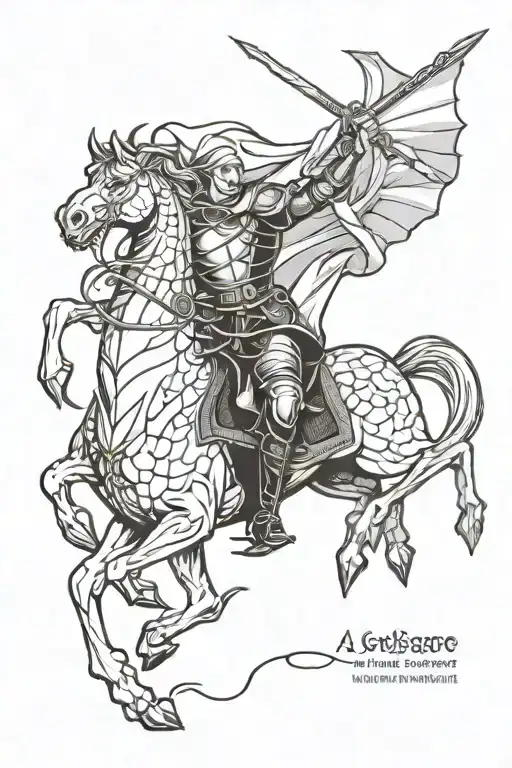 A Modern Interpretation Of Saint George Slaying The Dragon
