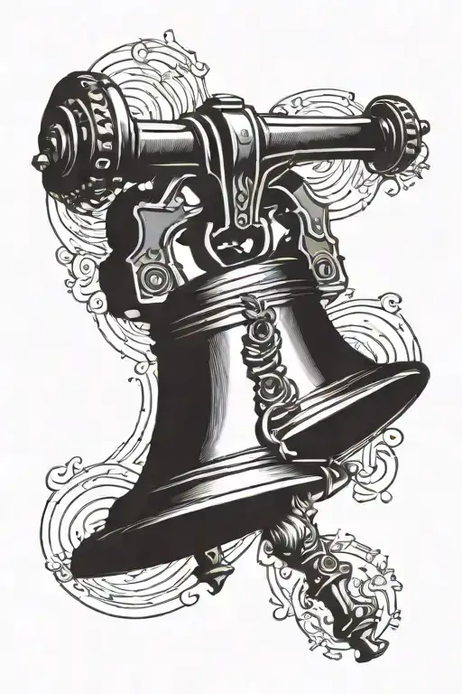 Liberty Bell With 1776 In Background