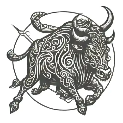 Taurus Zodiac Sign Incorporated Representing Strength