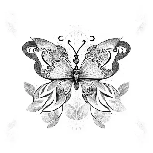 A Whimsical Butterfly Composed Of Intricate Coffee Bean Patterns