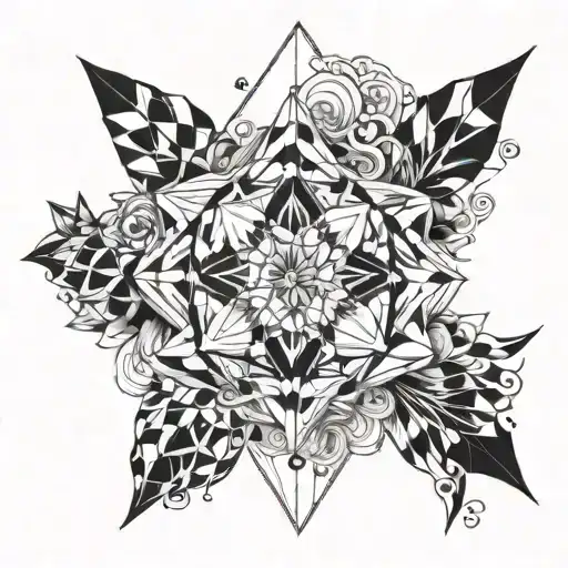 A Geometric Design Incorporating Elements Of Love And Passion