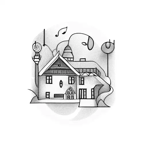 House With Music Note