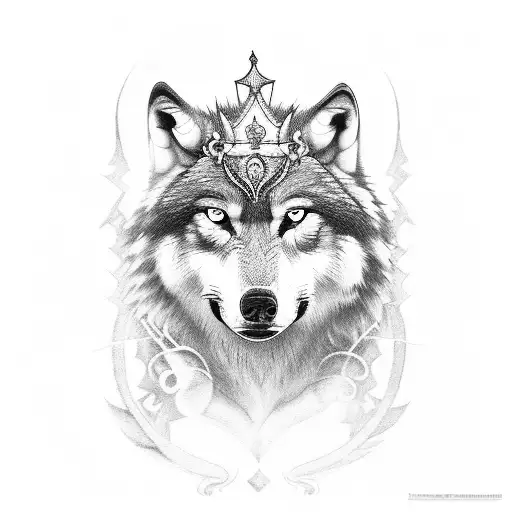 Wolf With Crown