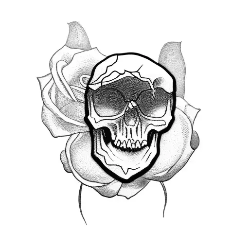 Skull With Roses