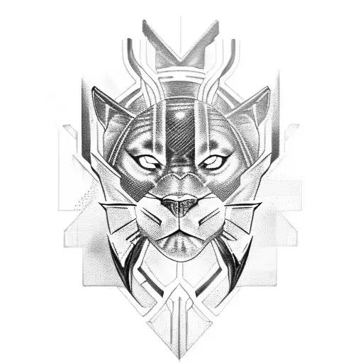 A Black Panther Fused With A Cpu