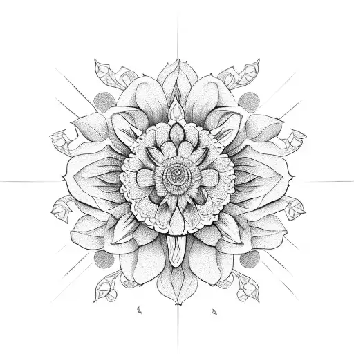 Chrysanthemum Peony Line Compass