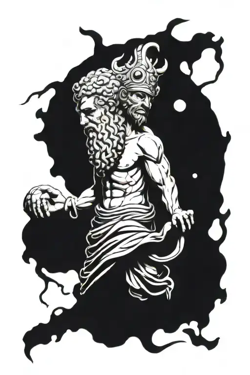 Mithological Greece God Holding