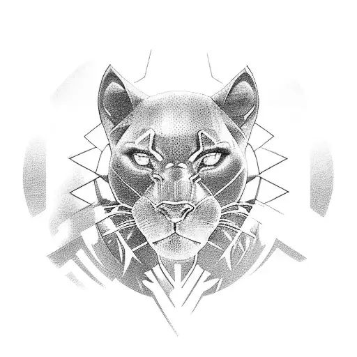 Black Panther Animal Flow In To A Computer Cpu