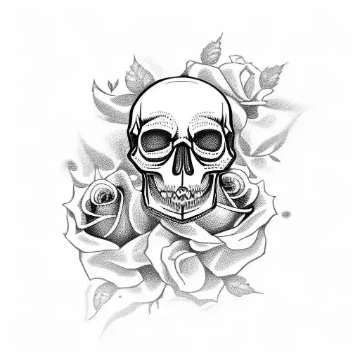 Skull With Roses