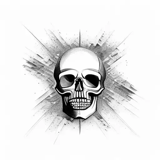 Skull Playing Guitar