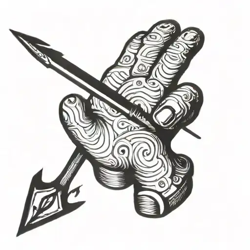 Hand Pierced By An Arrow