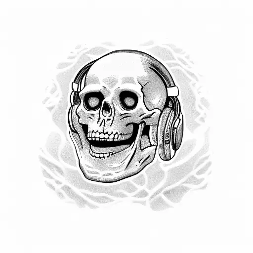 Skeleton Listening To Music
