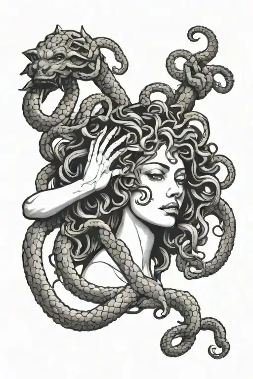 Medusa Holding The Head