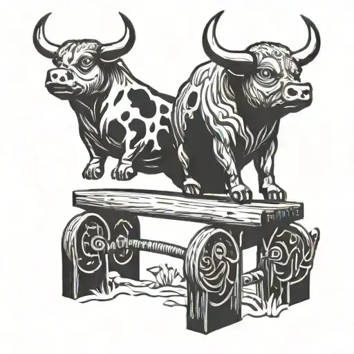 Bull And Bear On A Teeter Totter