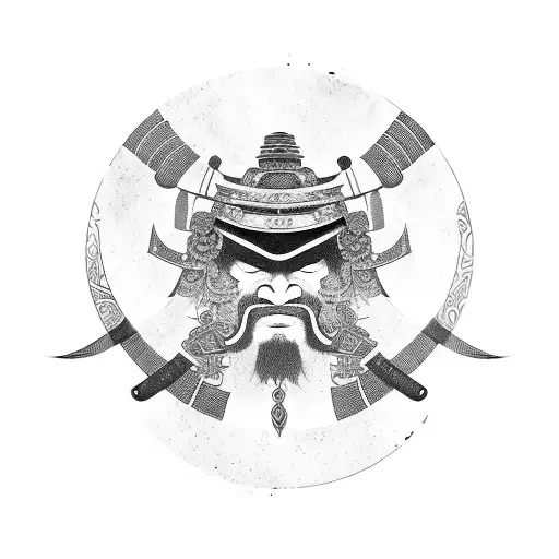 Samurai E Templo Oriental