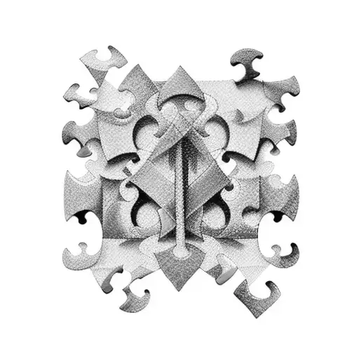 A Collection Of Colorful Puzzle Pieces Forming A Beautiful Melody