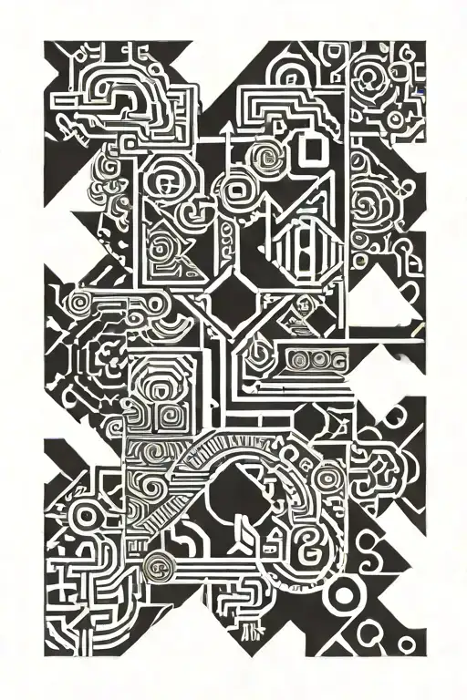 Filipino Tribal Pattern Incorporating Traditional Igorot Symbols