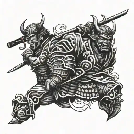 Samurai And Demon