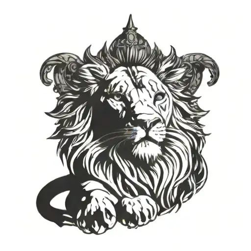 Miror Sitting In A Lion