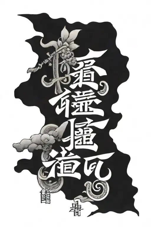 Japanese Characters Strong Luck Love