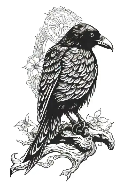 Crow From Old Crow Bottle