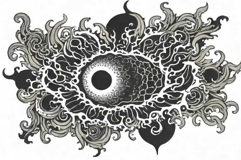 Black Hole Sun With Smoke Tentacles Coming Out Of The Black Hole