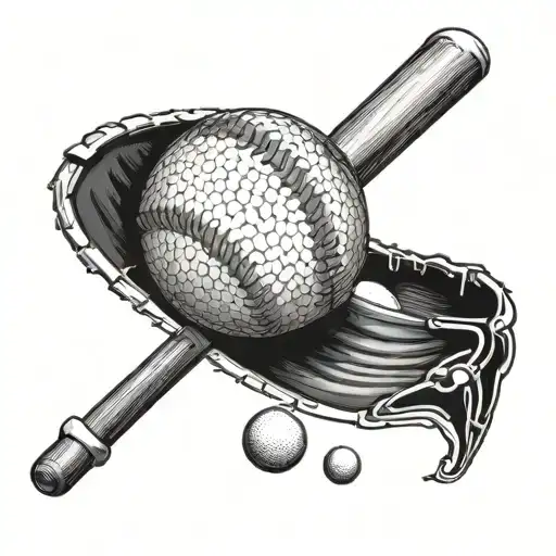 A Baseball And Golf Ball Merging Together To Create A Unique Sports Themed