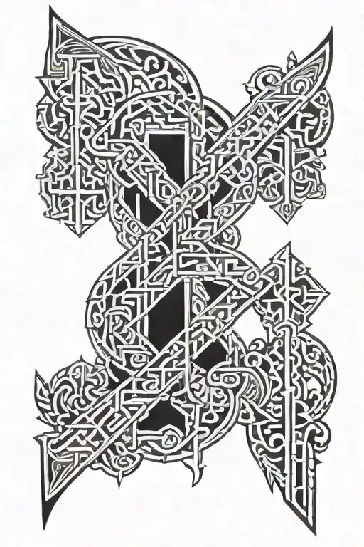 Nordic Runes Carved