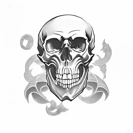 Skull With Bones