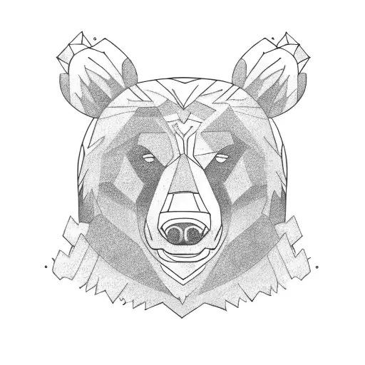 A Powerful Bear Lifting Weights In A Lush Forest