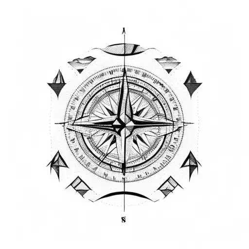 Mountain With Compass