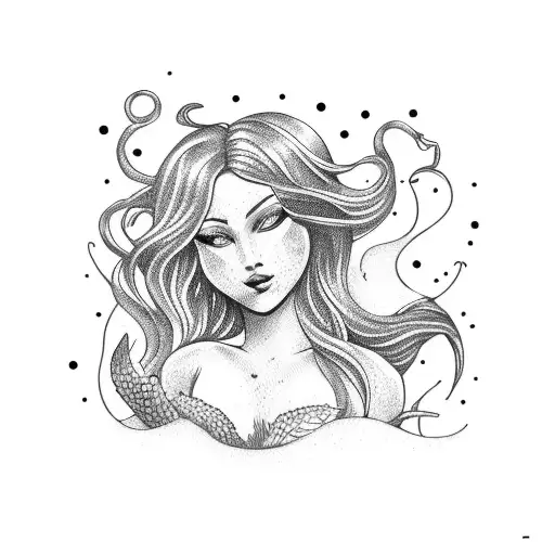 Mermaid Holding A Scale