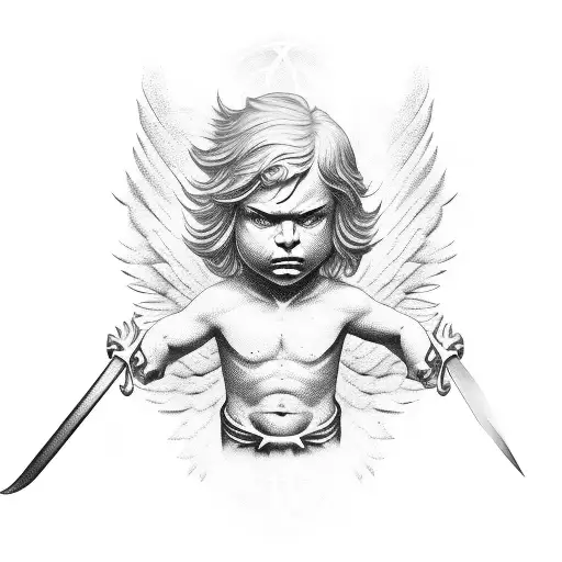 Angel Man With Six Winds And Sword