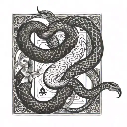 Snake With 3 Cards Downwards Placed