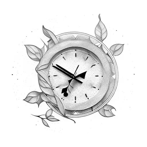 Clock And Leaf