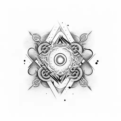 Broken Heart Half Red And Black With Mix Ofyin Yang