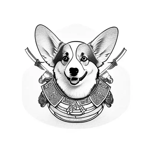 Pembroke Welsh Corgi As A Samurai