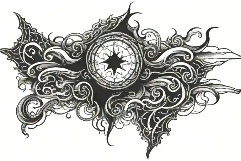 Full Black Long Scar Horizontally