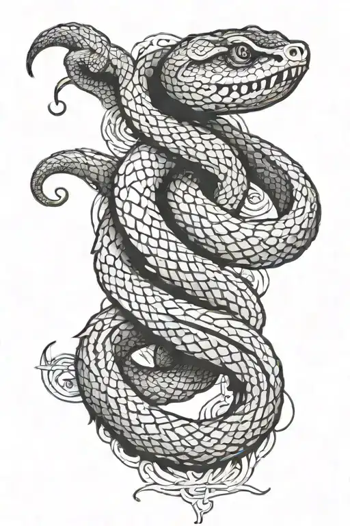 Snake Biting Its Own Tail