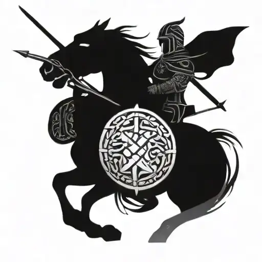 Spartan Warrior Riding Horse