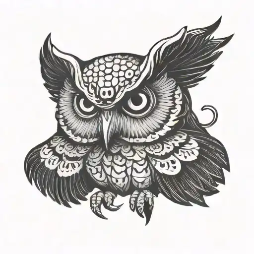 Scary Owl Flying