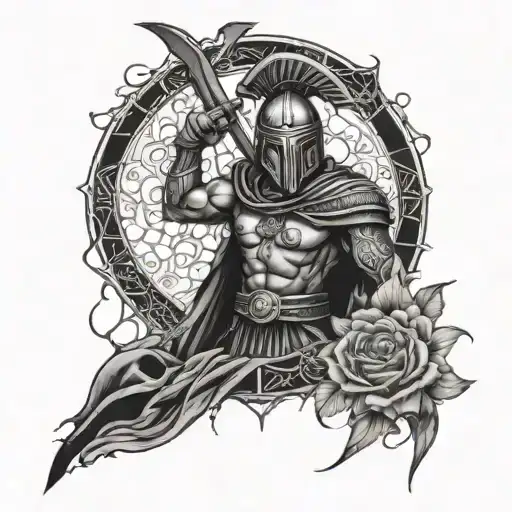 Full Arm Slavee About Lotous Flor And Spartan